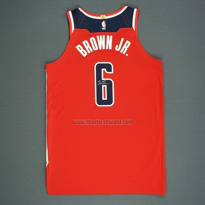 Camiseta Washington Wizards Troy Brown Jr. NO 6 Icon Autentico Rojo